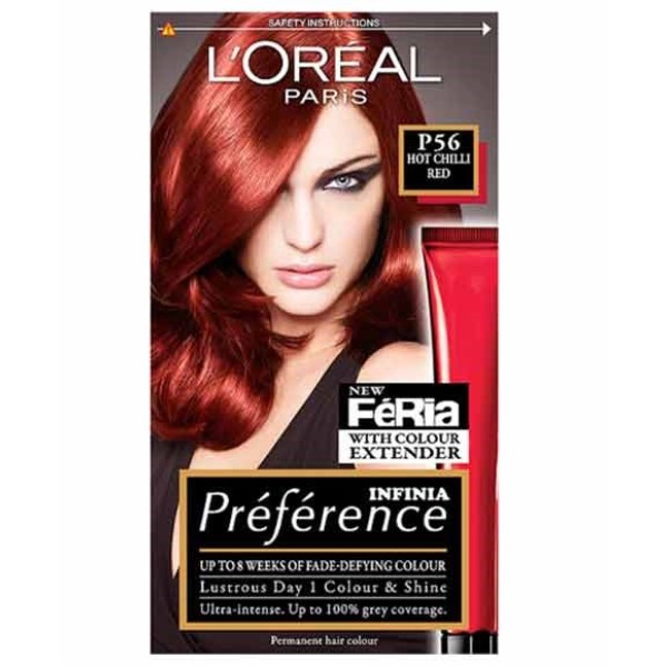 Preference Infinia Permanent Colour P56 Hot Chilli Red.