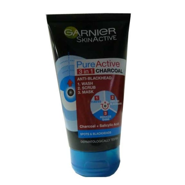 garnier garnier | Skin Active Pure Active 3 In 1 Charcoal Wash ...